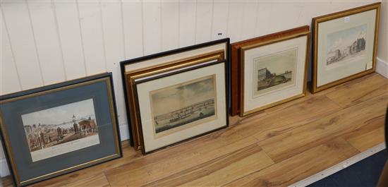 A collection of ten assorted Brighton prints: Royal Chain Pier, Brighton; Brighton New Church; Brighton Town Hall and Market, The Royal